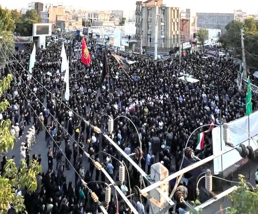پارس آباد در سوگ علمدار/ علم‌ها بر دوش دل‌های داغدار است