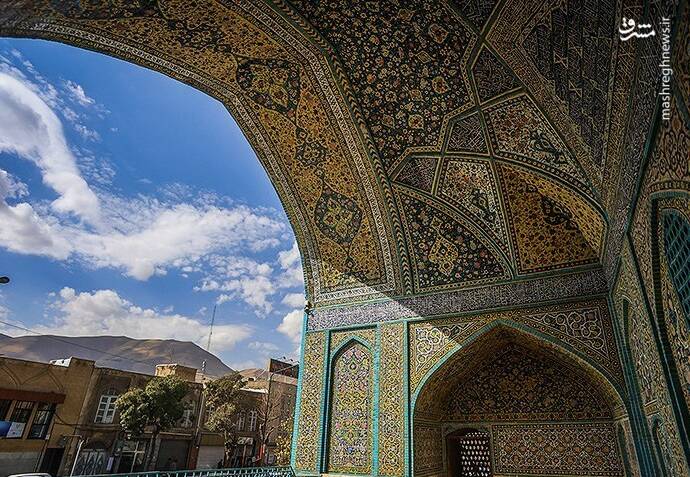 عکس/ کاشیکاریهای مسجد جامع سنندج 1 عکس/ کاشیکاریهای مسجد جامع سنندج